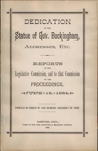 Statua Dedicazione 1884 del Gov Buckingham, Indirizzi Rapporti Assemblea Connecticut - Foto 1 di 2