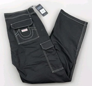 True Religion Markenjeans Herren Baggy Cargohose Größe 38 x 32 tiefschwarz UVP 159 $ - Bild 1 von 17