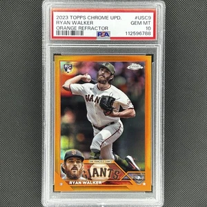 2023 Topps Chrome #USC9 RYAN WALKER RC Orange /25 PSA 10 COLOR MATCH POP 1 - Picture 1 of 2