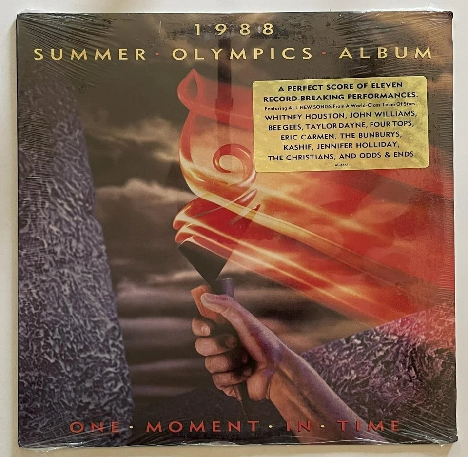 1988 Summer Olympics Album "One Moment in Time" LP SEALED NOS Whitney Houston Foto 1 de 3