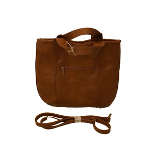 Anna Field Large Tan Faux Leather Bag. Pristine Condition Shoulder Strap 15" - Picture 1 of 8