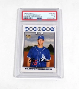 2008 Topps Update & Highlights Clayton Kershaw Rookie #UH240 Dodgers PSA 9 - Picture 1 of 6