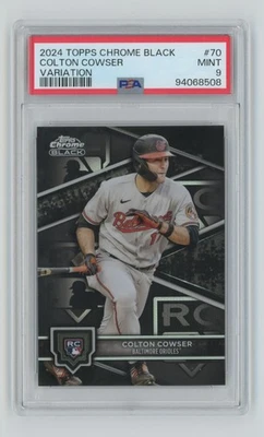 2024 Topps Chrome Black Variation Colton Cowser RC PSA 9 #70 - Image 1 of 2