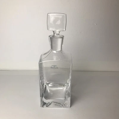 Jarra de vidrio Badash cristal cuadrado boca europea soplada hecha a mano 28 oz nueva Foto 1 de 4