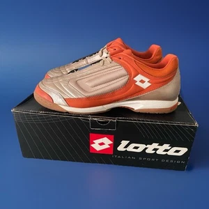 NEW LOTTO Shoe Indoor Soccer K 5 ID US 9 EU42 UK 8 F6510 Orange Rust Shadow Gray - Picture 1 of 24