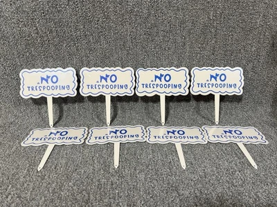 8 Target Bullseye Playground Metal Jardín Césped Patio Letrero Estaca "Sin Trespooping" Foto 1 de 2