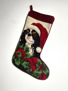 Calza punto ago Natale festa cane King Charles Cavalier Spaniel senza nome - Foto 1 di 5