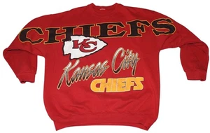 Felpa girocollo vintage 1994 Kansas City Chiefs grande Spellout adulto XL - Foto 1 di 5