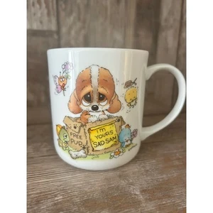 Taza de café de cerámica vintage años 80 Applause Sad Sam cachorro perro cachorro gratis I'm Yours - Imagen 1 de 4