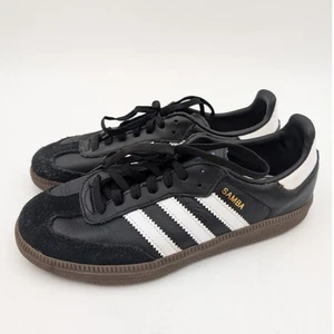 Adidas Samba OG Kids Casual Lace Up Trainers Sneaker Black/White Size US3 EU35 - Picture 1 of 12