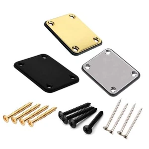 Black Guitar Bass Mounting Plate Guitar Neck Plate ST Electric Joint Back - Picture 1 of 7