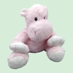Toys R Us Pink HIPPO 10" Plush Sewn Eyes Stuffed Animal Baby Lovey Floppy Soft - Picture 1 of 11
