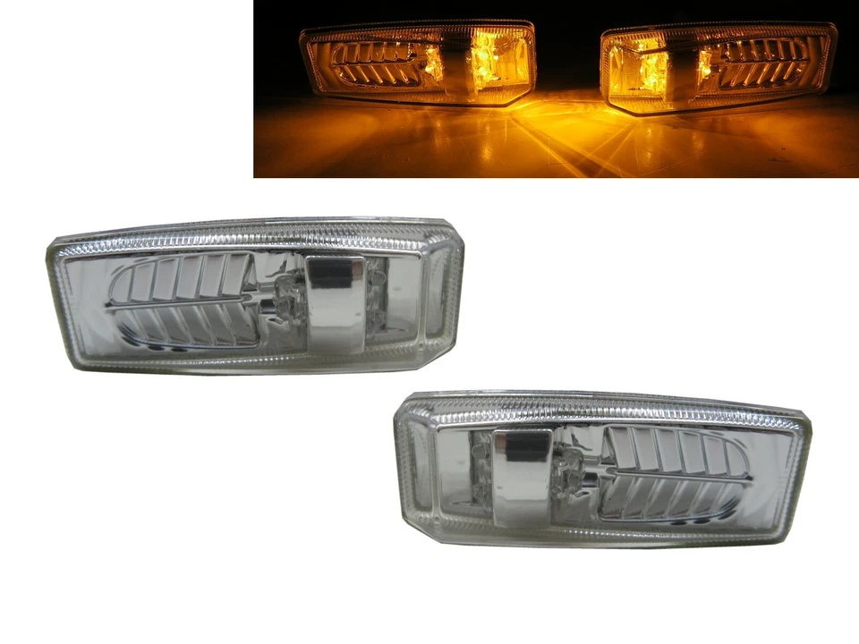 Luz marcadora lateral LED 4D cromada para Mercedes-Benz Clase S W126 MK2 1979-1991 Foto 1 de 4