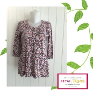 Dash 1/2 Sleeve Patterned Top, Size 10 - Picture 1 of 3