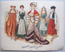 Kolorowa litografia Deutsche Moden Zeitung 1901 Moda Moda Druku Dekoracja Vintage ! (13
