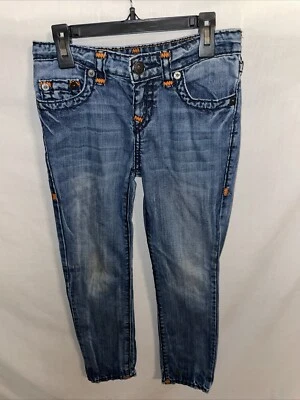 True Religion Straight Jeans Girls Size 10 25x26 Blue School Fashion - Image 1 of 4
