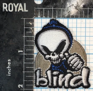 VINTAGE BLIND SKATEBOARDS REAPER ADVERTISING PROMOTIONAL 2" IRON ON CLOTH PATCH - Picture 1 of 2