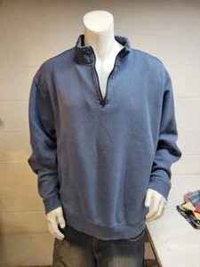 L.L.Bean 2xl pull over quarter zip blue sweater / we2646 r1 t9 - Picture 1 of 4