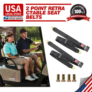 2Pack Truck Car Lap Seat Belts 2 Point Adjustable Single Seat Lap Universal - Picture 1 of 14
