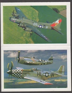 US AIRCRAFT POSTCARDS — (4) DIFFERENT, WWII — FULL COLOR - Picture 1 of 3