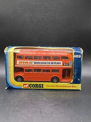 Corgi London Routemaster Bus BTA Welcome To Britain #469 Vintage Collectible Toy - Image 1 of 4