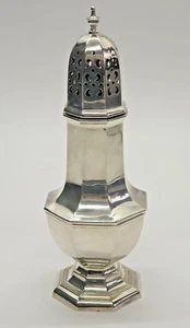 Art Deco Sterling Silver Muffineer Sugar Caster by Walker & Hall Sheffield 1929 - Picture 1 of 20
