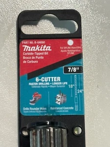 Makita B-64060 7/8" Carbide Tipped Drill Bit 6-Cutter New - Picture 1 of 2