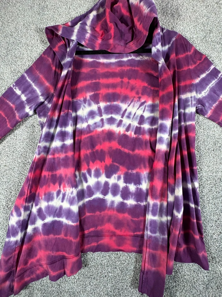 Moda Bug Sudadera con Capucha Mediana Tie Dye Boho Hippie Frente Abierto Retro Fluido Festival Foto 1 de 4