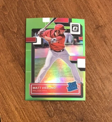 Matt Vierling 2022 Opric Rated Rookie Lime Green Prizm #85 Phillies RC - Image 1 of 2