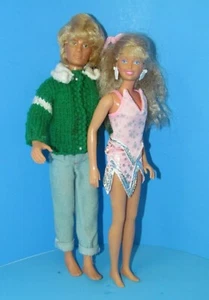 Hasbro 1988 Maxie and Rare Boyfriend Rob in Crochet Sweater Redressed Dolls L@@K - Imagen 1 de 7