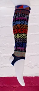 UNISEX ALPAKA WOLLE BEINSTULPEN VON PERU *MEHRFARBIG - Bild 1 von 2