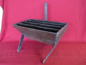 AAFA True Antique Primitive Oak Wood Basket Magazine Book Newspaper Rack Stand - Picture 1 of 12