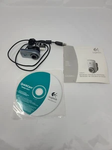 Logitech V-UBV49 Gray USB Wide-Angle Glass Lens Digital Deluxe Webcam Sound - Picture 1 of 5