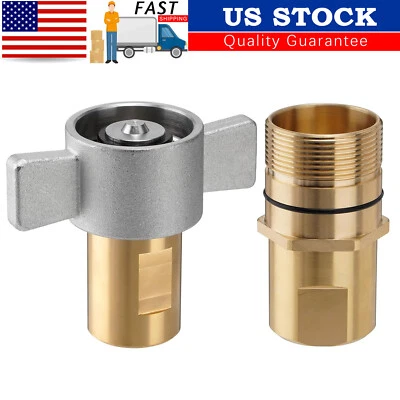 NEW 1" NPT Wet-Line Wing Nut Hydraulic Quick Disconnect Coupler / Coupling Set - Image 1 of 4