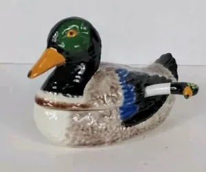 Bordallo Pinheiro Duck Shaped Soup Tureen w/ Ladle Made in Portugal - Picture 1 of 10