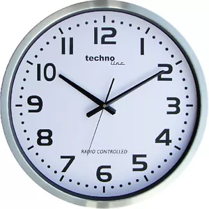 Technoline, WT 8995 Jumbo Funk-Wanduhr, Ø 50cm, Metallrahmen - Bild 1 von 1