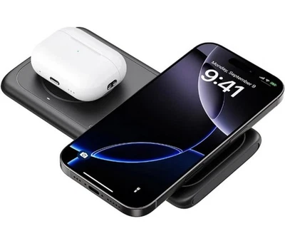 Almofada de carregamento magnética sem fio Belkin 2 em 1 com Qi2 15W - Imagem 1 de 4