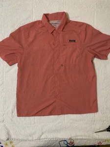 Eddie Bauer Fishing Shirt Mens XL Salmon Moisture Wicking Vented Ripstop Pocket - Picture 1 of 4