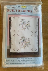 Jack Dempsey Needle Art 18” Quilt Block Fluttering Butterflies #732-143 - Picture 1 of 2