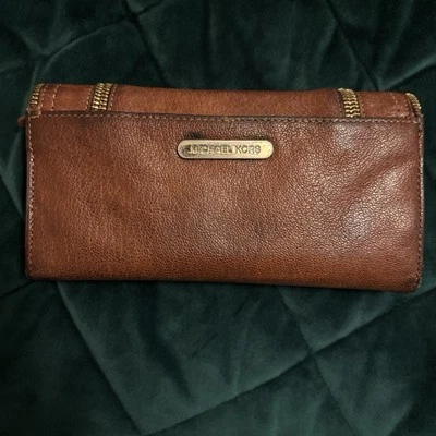 Michael Kors Fulton Large Pebbled Leather Zip Wristlet Clutch Wallet  - Image 1 of 4