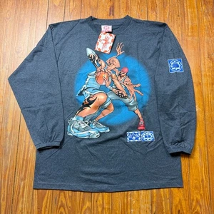 NUEVA Camisa De Colección Raw Elements Para Hombre Talla XL Gris Baloncesto Manga Larga Y2K - Imagen 1 de 8