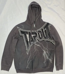 MMA Tapout Grey Hoodie W/ Lightening Men's Size Large Full Zipp With Pockets - Picture 1 of 7