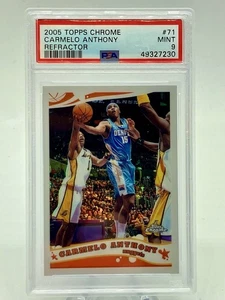 2005 Topps Chrome Carmelo Anthony REFRACTOR /999 MINT PSA 9 #745 - Picture 1 of 2
