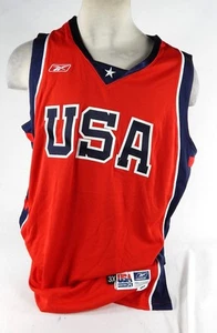 2004 Team USA Basketball Blank Game Issued Red Jersey 3X 360 - Picture 1 of 4