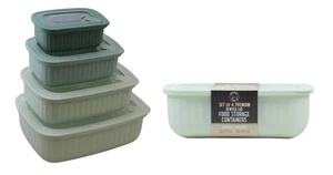 Set of 4 BPA Free Food Storage Containers with Vented Lids Assorted Sizes, Mi... - Picture 1 of 7