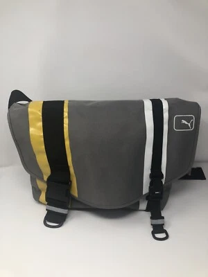 Bolso mensajero de lona Puma gris/amarillo/blanco Foto 1 de 4
