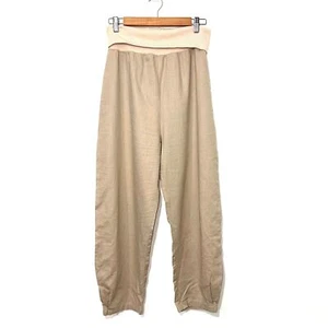 Pantalón LUXMII Lino Cintura Enrollada Barril - Avena L - Imagen 1 de 6