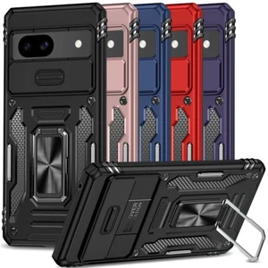 For Google Pixel 9A Phone Case Ring Holder with Privacy Camera Lens Cover - Picture 1 of 18