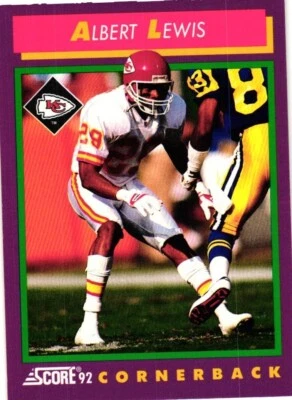 1992 SCORE ALBERT LEWIS #117 CARD $0.99 VALUE BOX - Image 1 of 2