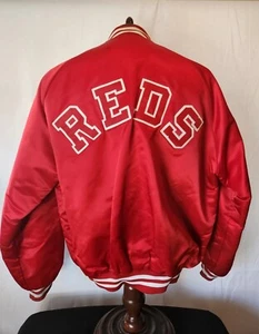 🔥🚨Vintage Chalk Line XL Cincinnati Reds Starter Style Spellout EUC Jacket! - Picture 1 of 15